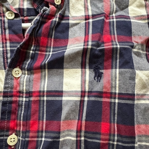 Ralph Lauren Boys Cotton Long Sleeve Button Down Shirt Plaid Size Medium - 10-12 - Picture 2 of 6